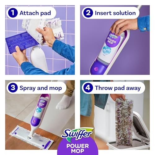 Multi-Surface Mop Kit with PowerMop, 2 Mopping Pad Refills, 1 Cleaning Solution and 2 Batteries P7514