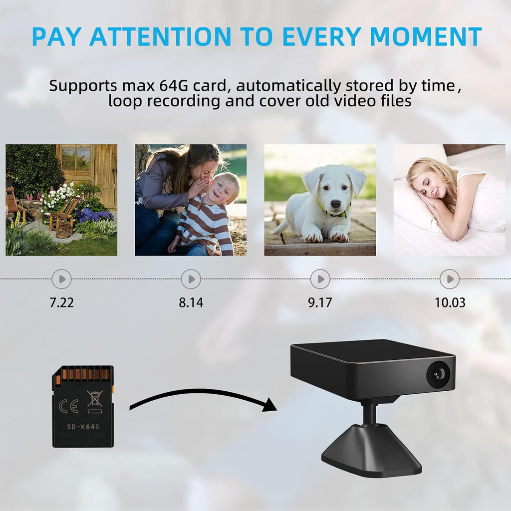 Mini Security WiFi Camera 1080P Wireless Small Home Camera with Motion Detection E6232