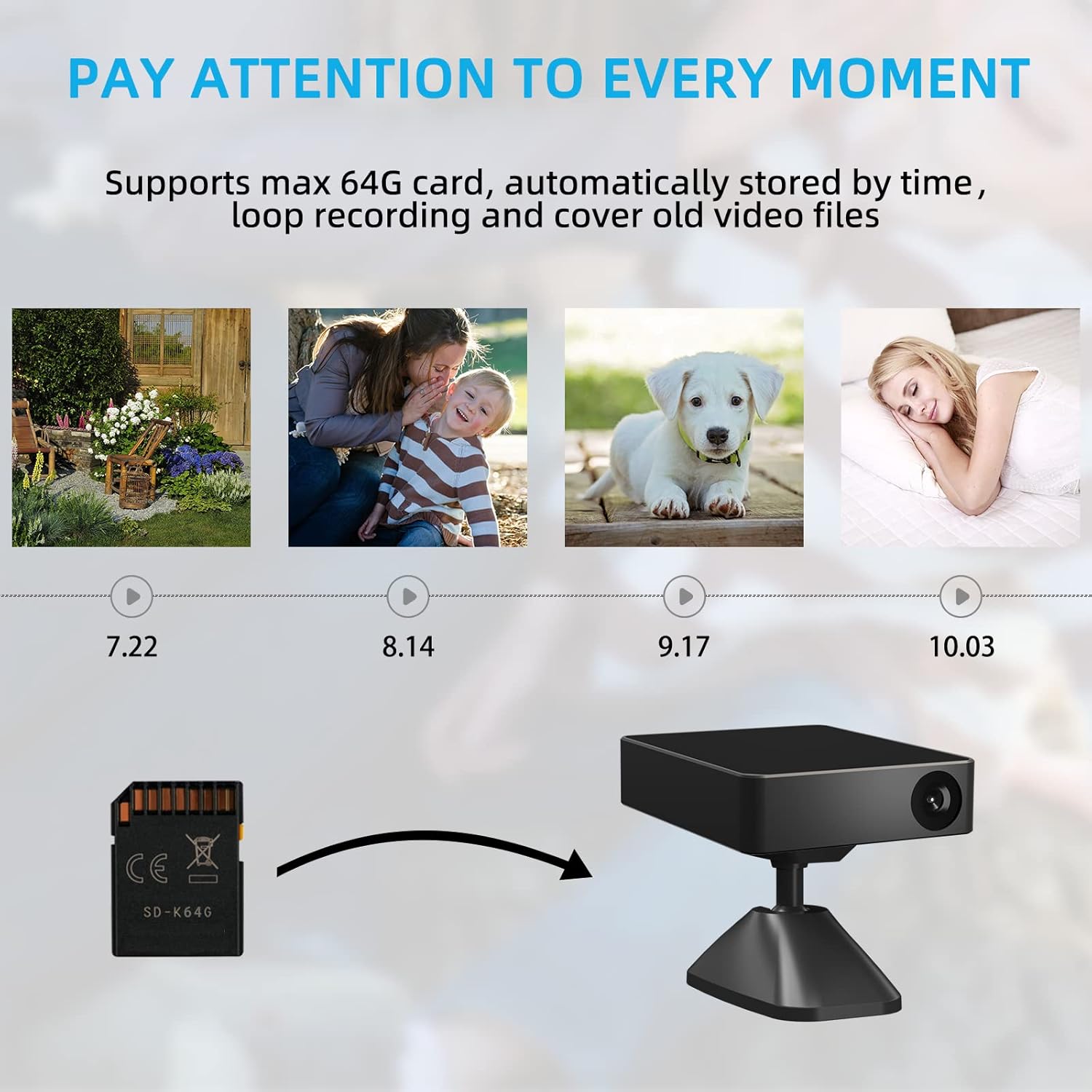 Mini Security WiFi Camera 1080P Wireless Small Home Camera with Motion Detection E6232