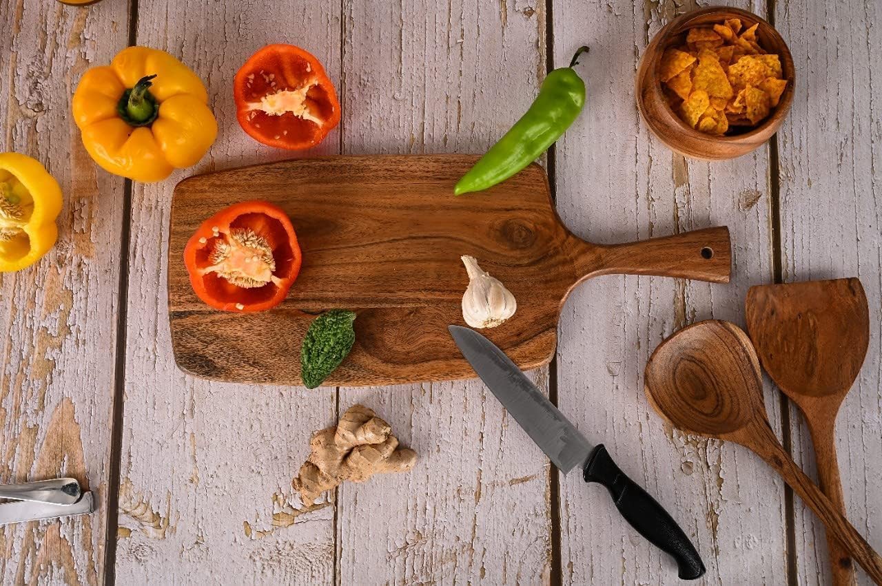 Acacia Wood Cutting Board 17 By 7 Inches U376