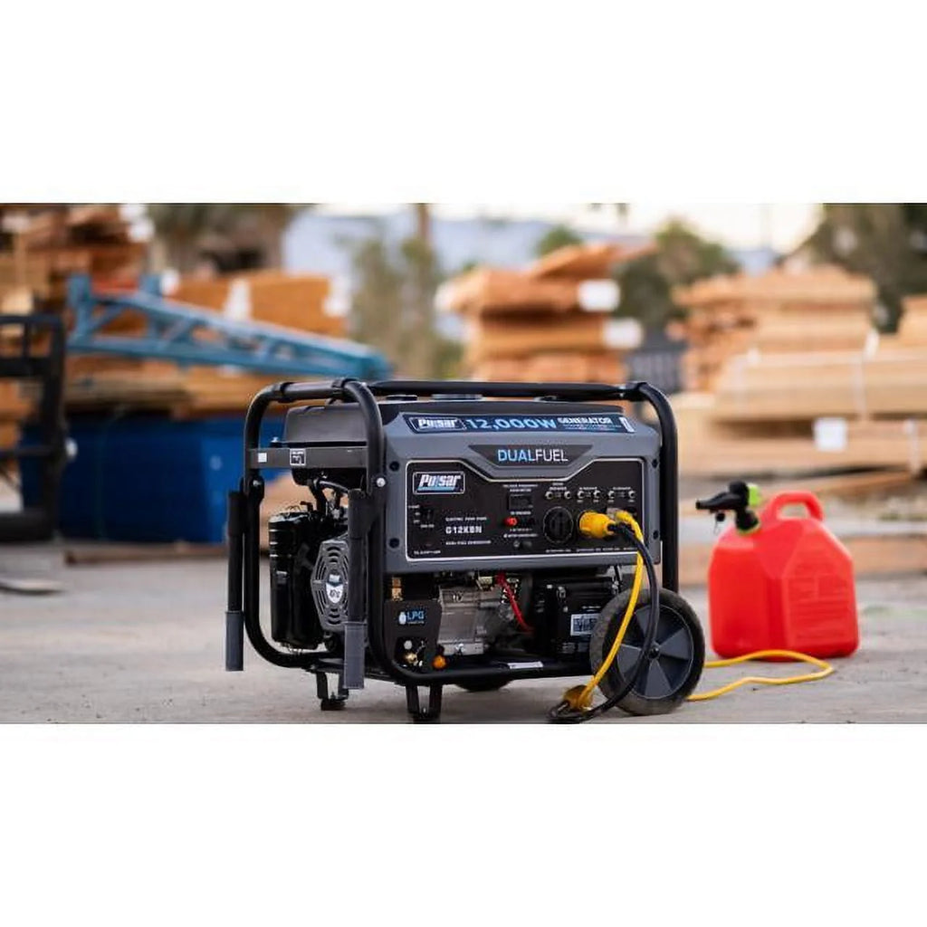 12,000W Dual Fuel Portable Generator in Space Gray with Electric Start F52840