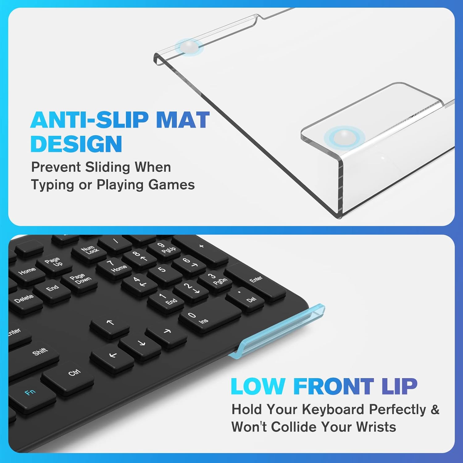 Clear Acrylic Adjustable Keyboard Stand S968