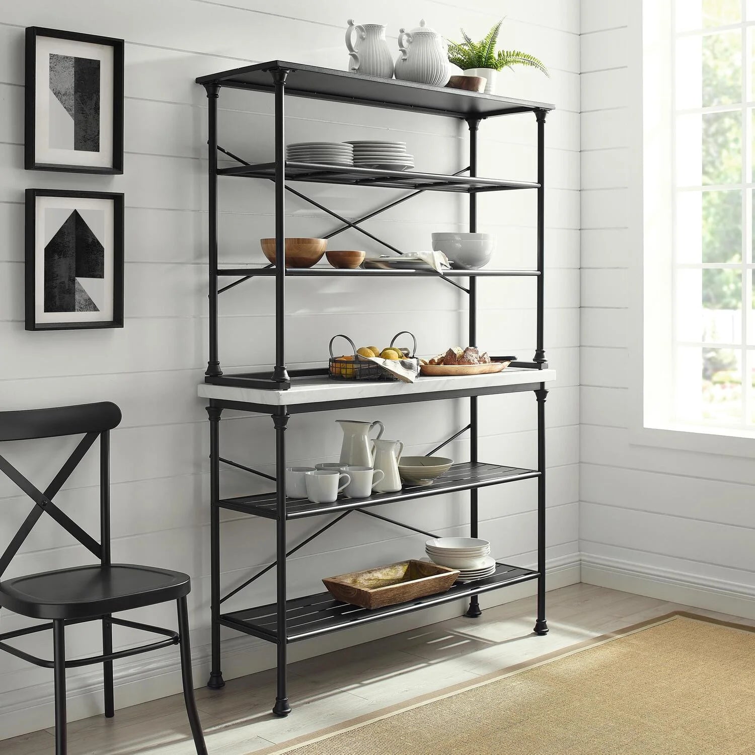 Matte Black Baker's Rack Y48855