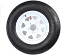 Mounted Radial Trailer Tire and Rim ST205/75R15 15X5 5-4.5 White Spoke Wheel F158