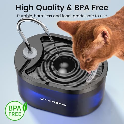 3L/100oz BPA-Free Blue Cat Water Fountain C9285