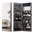 Off-White Jewelry Armoire with Mirror and 2 Drawers S670089