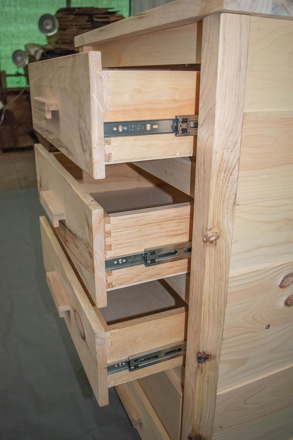 Unfinished 5 Drawer Solid Wood Dresser A394
