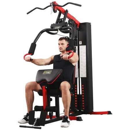Home Gym System with 330 Lbs of Resistance, 122.5 Lbs Weight Stack N518
