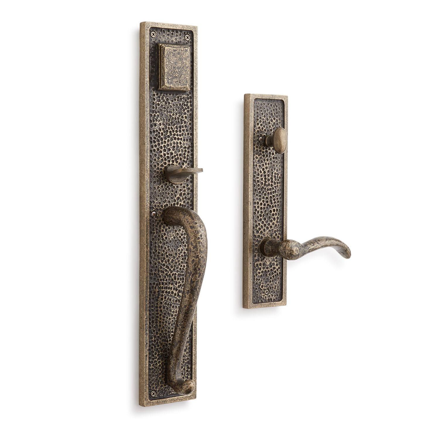 Solid Brass Entrance Door Set Lever Handle Satin Brass I380256