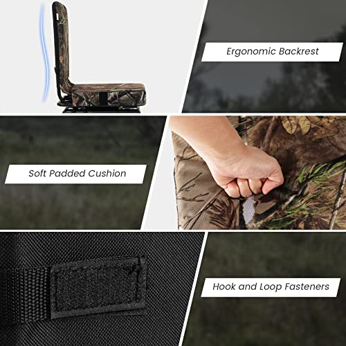 360 Degree Swivel Camouflage Folding Hunting Chair with Padded Cushion Z991250
