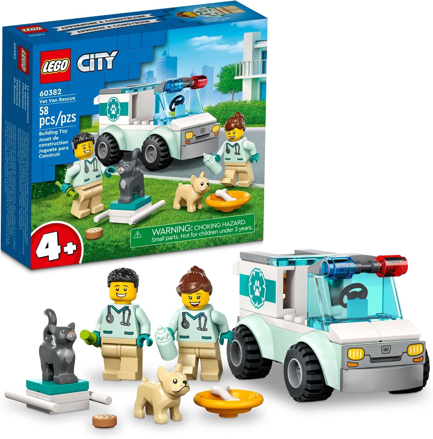 LEGO City Vet Van Rescue Toy Animal Ambulance Playset L598642