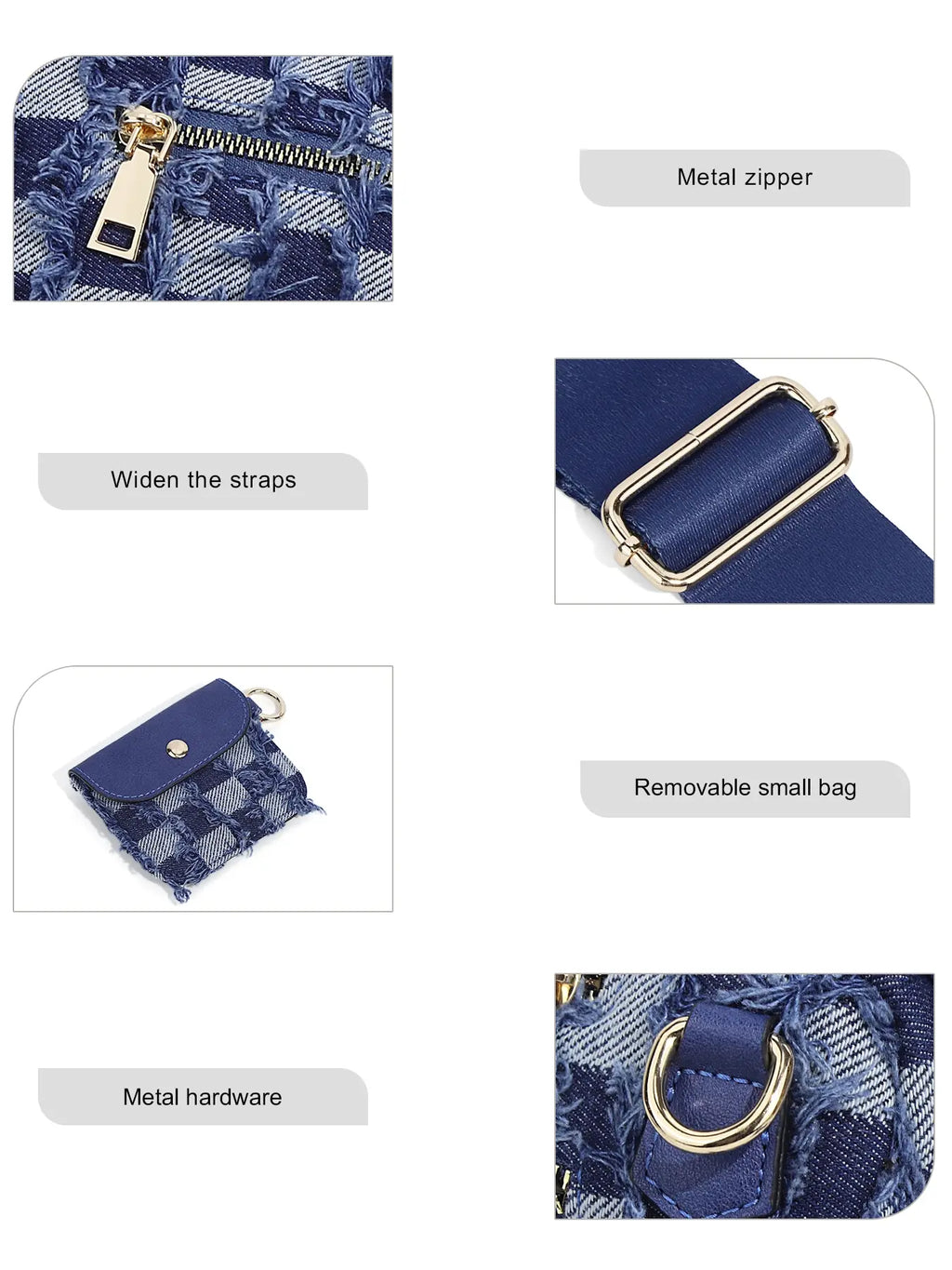 Ounamei Checkered Crossbody Bum Bag for Women Large Capacity Belt Bag for Moms & Everyday Travel