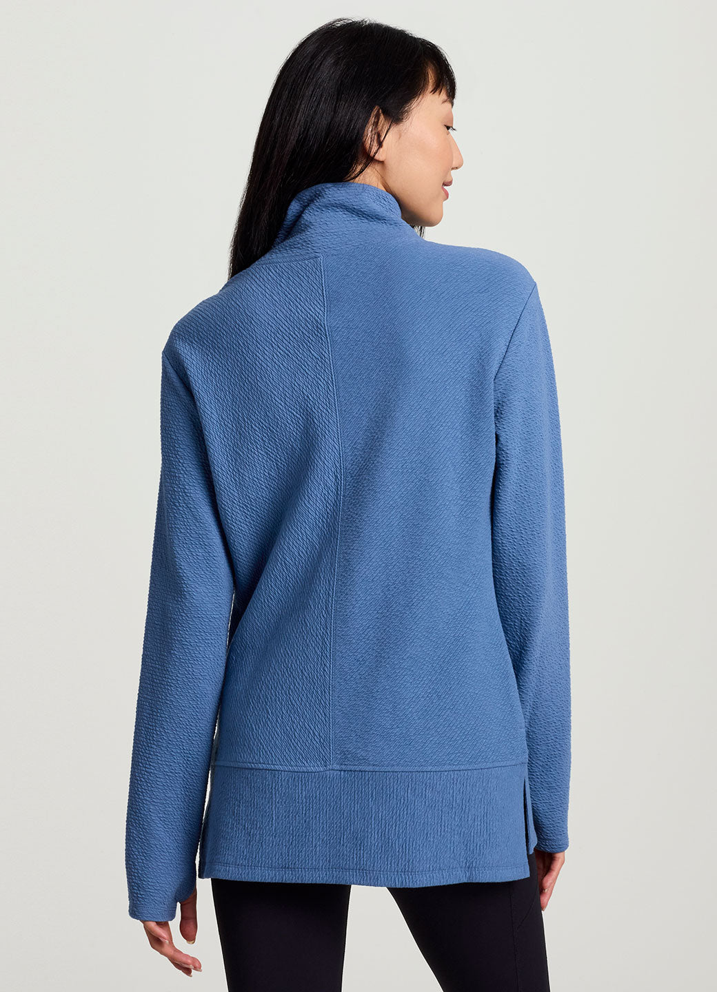 Studio Jacquard Mock Neck Pullover