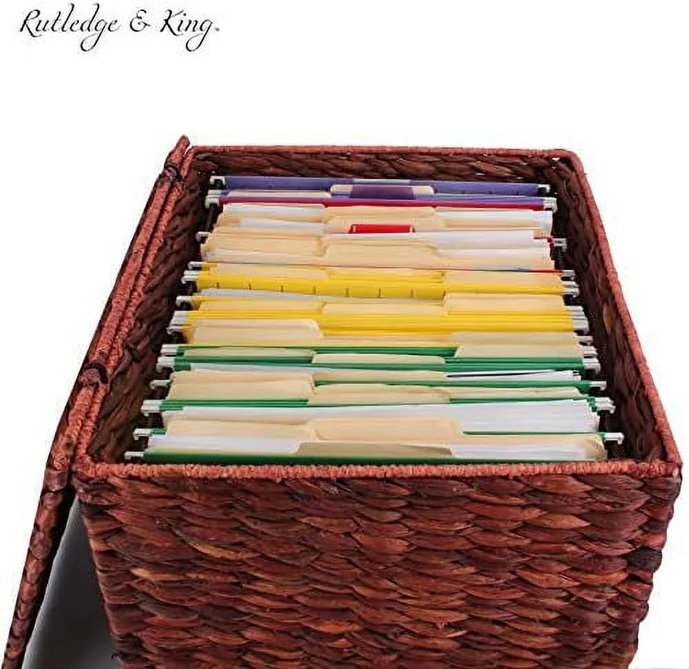 Natural Seagrass Rolling File Cabinet H374788