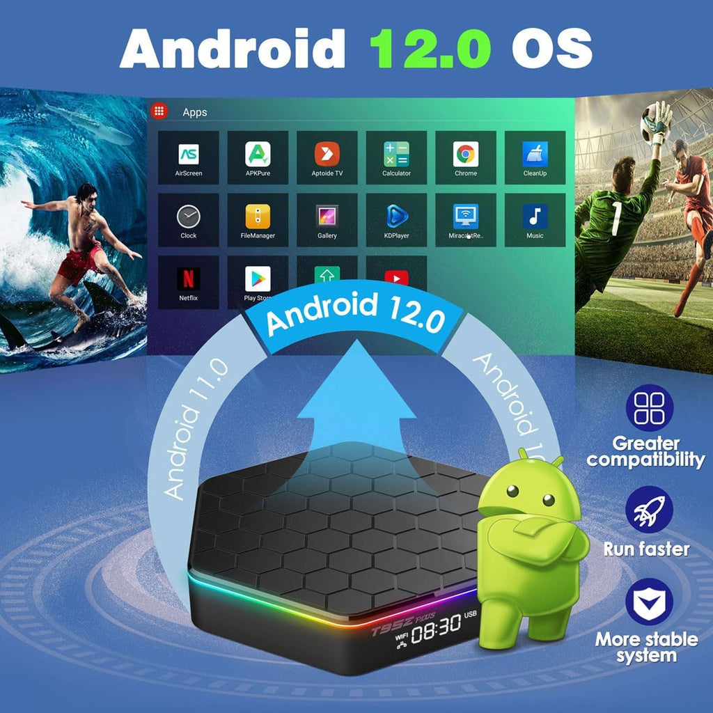 Android TV Box 4GB RAM 64GB ROM 6K 4K Wi-Fi 6 Bluetooth 5.0 USB O2094