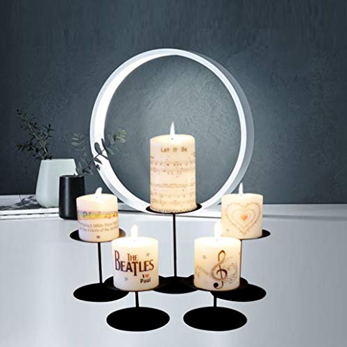 Gold Set of 5 Iron Candle Holders M75429