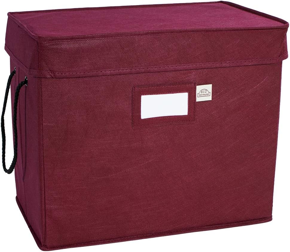 Christmas Ornament Storage Box with Adjustable Dividers, 4 Removable Trays O733475