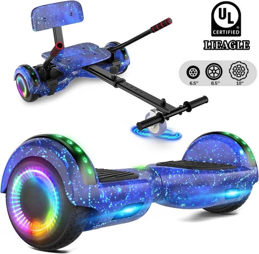 6.5 inch Self Balancing Electric Scooter with Bluetooth Speaker & LED Lights T211331