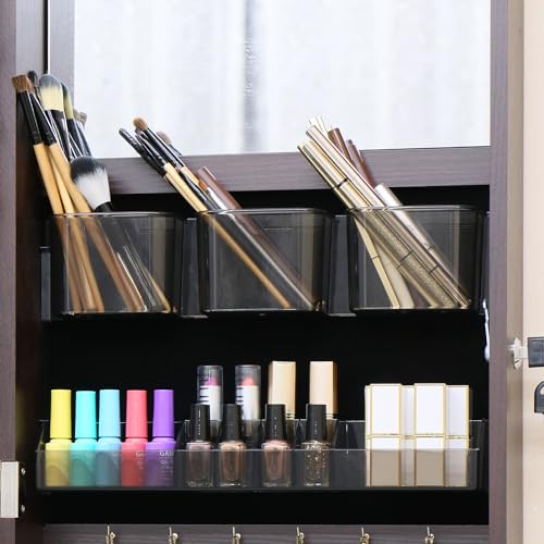 Off-White Jewelry Armoire with Mirror and 2 Drawers S670089