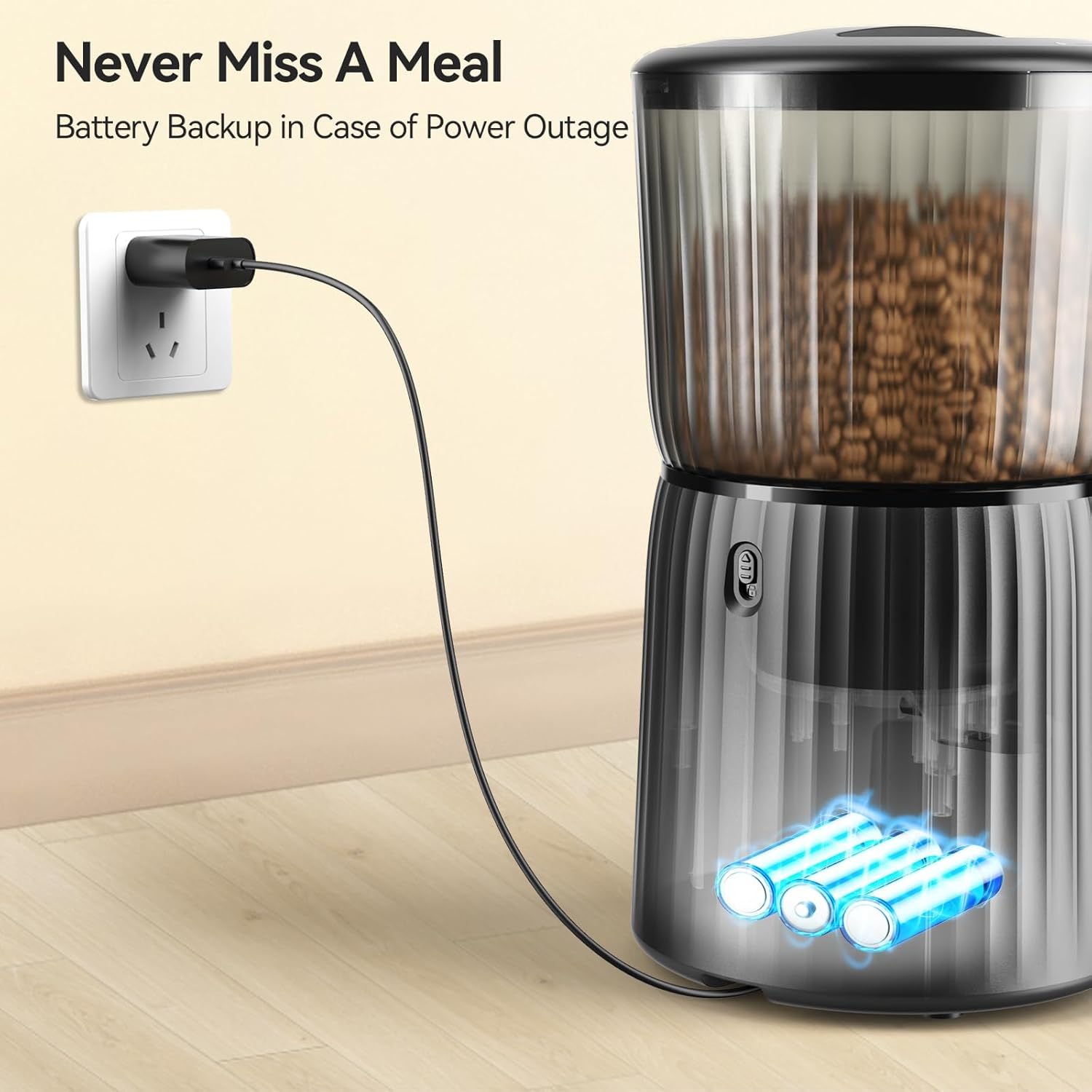 4L Automatic Cat Feeder with Dual Power Supply Q51586