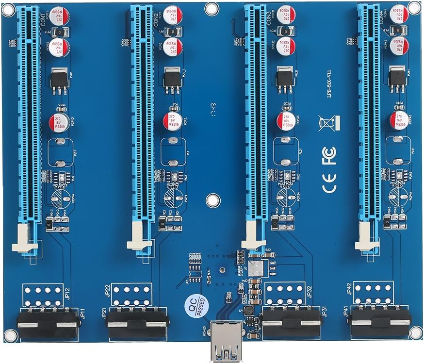 Pack of 2 PCI Express 16X Slots Riser Card Adapter X250805