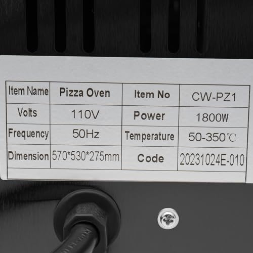 Stainless Steel Electric Pizza Oven, 1800W Y31128