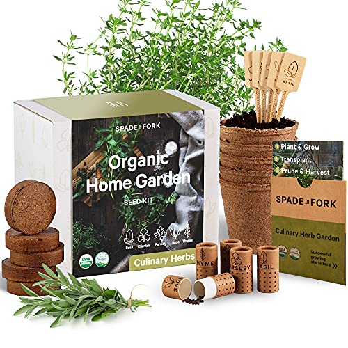 Organic Herb Garden Kit Indoor Starter Kit W85568