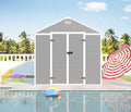 Gray 8x8 FT Outdoor Resin Storage Shed I29384