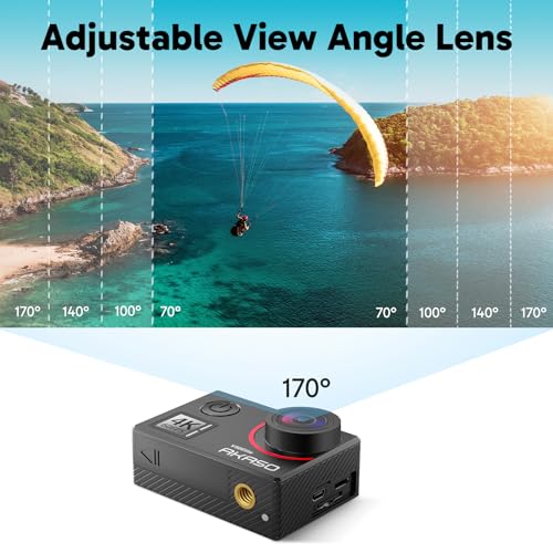 4K60fps Action Camera with 128GB Memory Card Y713524