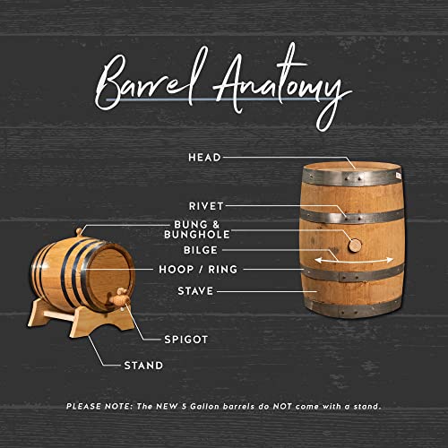 15 Gallon American White Oak Wood Barrel Q17413