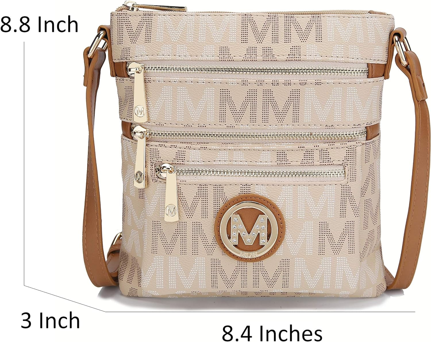 Black Multi Compartments Crossbody S515035