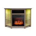 67.0 Corner TV Stand with Electric Fireplace T421