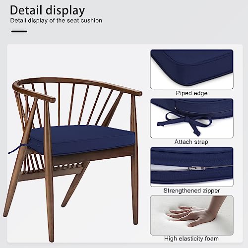 Outdoor Chair Cushions 19"x19"x2" Set of 4 Waterproof Seat Cushion with Removable Cover A1210