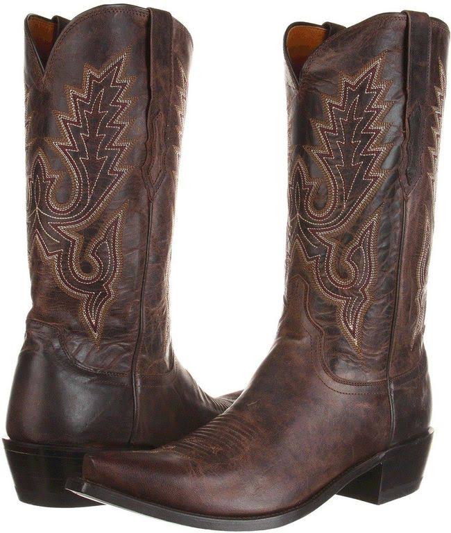 Chocolate Madras Goat Cowboy Boots K412