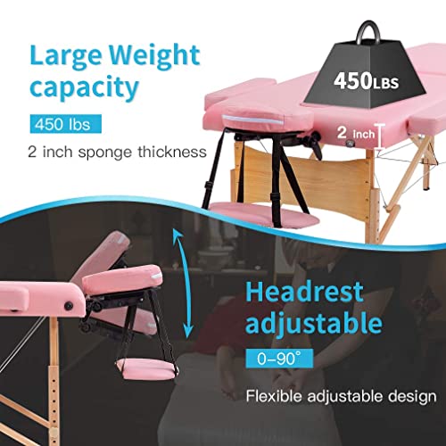 Blue 84 in Portable Massage Bed with Carry Case X14536