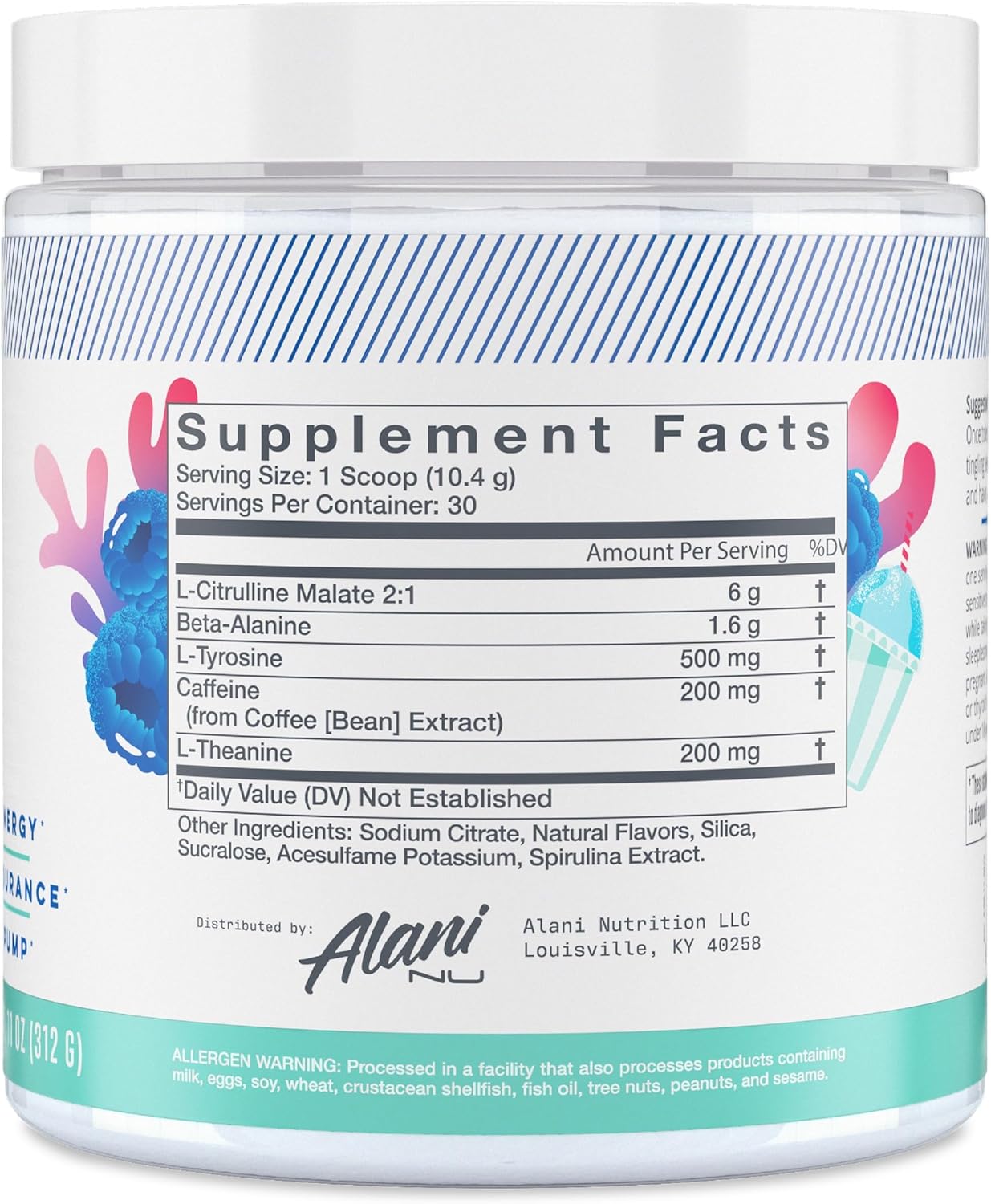 Blue Slush Pre Workout and Sour Peach Rings Post Workout Powder Bundle I216588