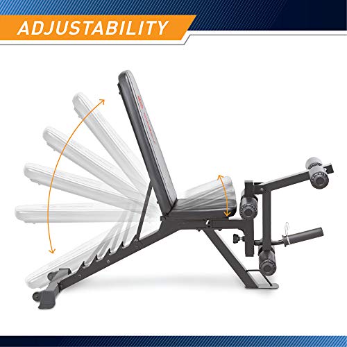 Adjustable 6 Position Utility Bench with Leg Developer and High Density Foam Padding J4864