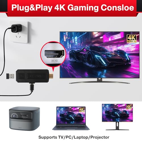 4K HDMI Video Console with 42,000 Classic Games, Dual 2.4G Wireless Controllers, 256GB Built-in X73269