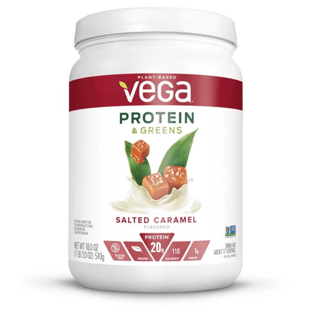 Salted Caramel Plant Protein & Greens Powder, 20g Protein, 1.1 Lb W26236