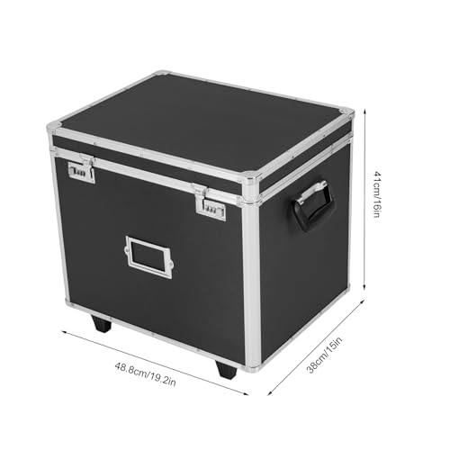 Locking File Storage Box with Wheels O805903