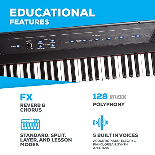 88 Key Digital Piano Keyboard with Semi Weighted Keys Z219
