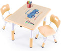 Kids table and chair set with 8 leg covers and 12 color pens U5961