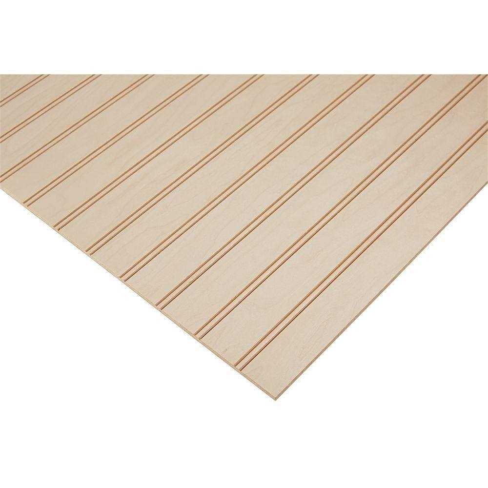1/4 in. x 2 ft. x 4 ft. Beaded Plywood Project Panel U6834