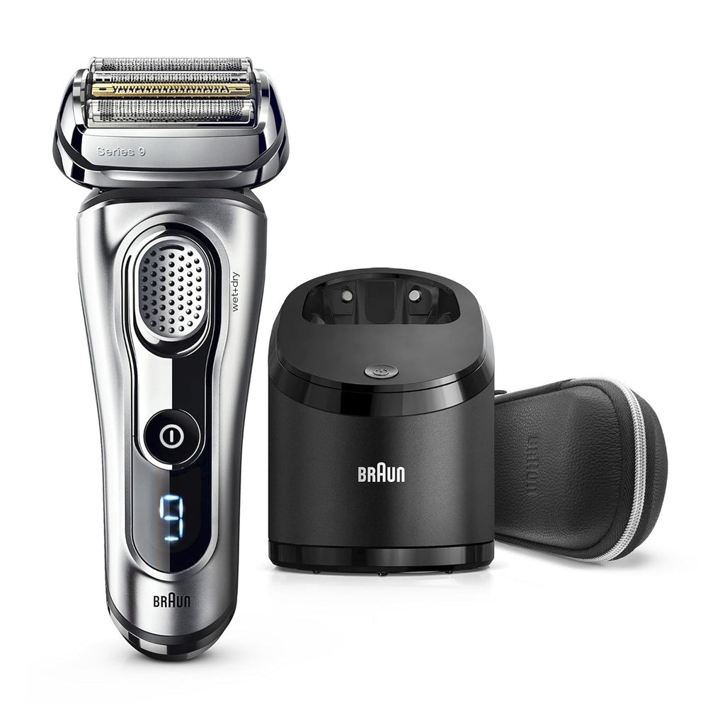 Series 9 Electric Shaver With Precision Trimmer, Wet & Dry Foil Shaver, Clean & Charge Station & Leather Travel Case K7844