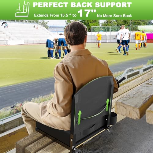 Black Bleacher Seat with Back Support R9321