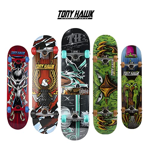31" Skateboard with Pro Trucks, Full Grip Tape, 9-Ply Maple Deck H274