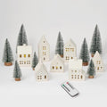 23 Pcs Christmas Village Set with Remote LED Tea Lights Q3619