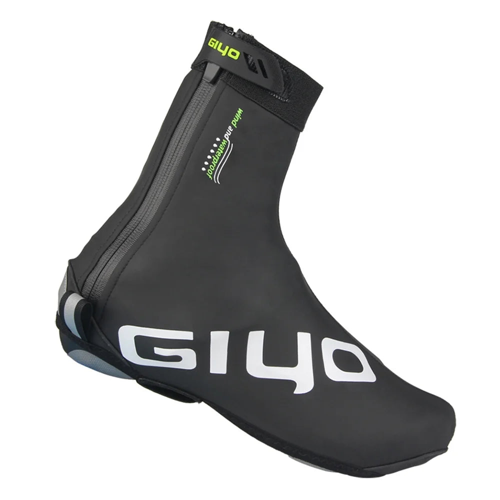Waterproof PU Cycling Shoes Covers with Reflective Design H29406