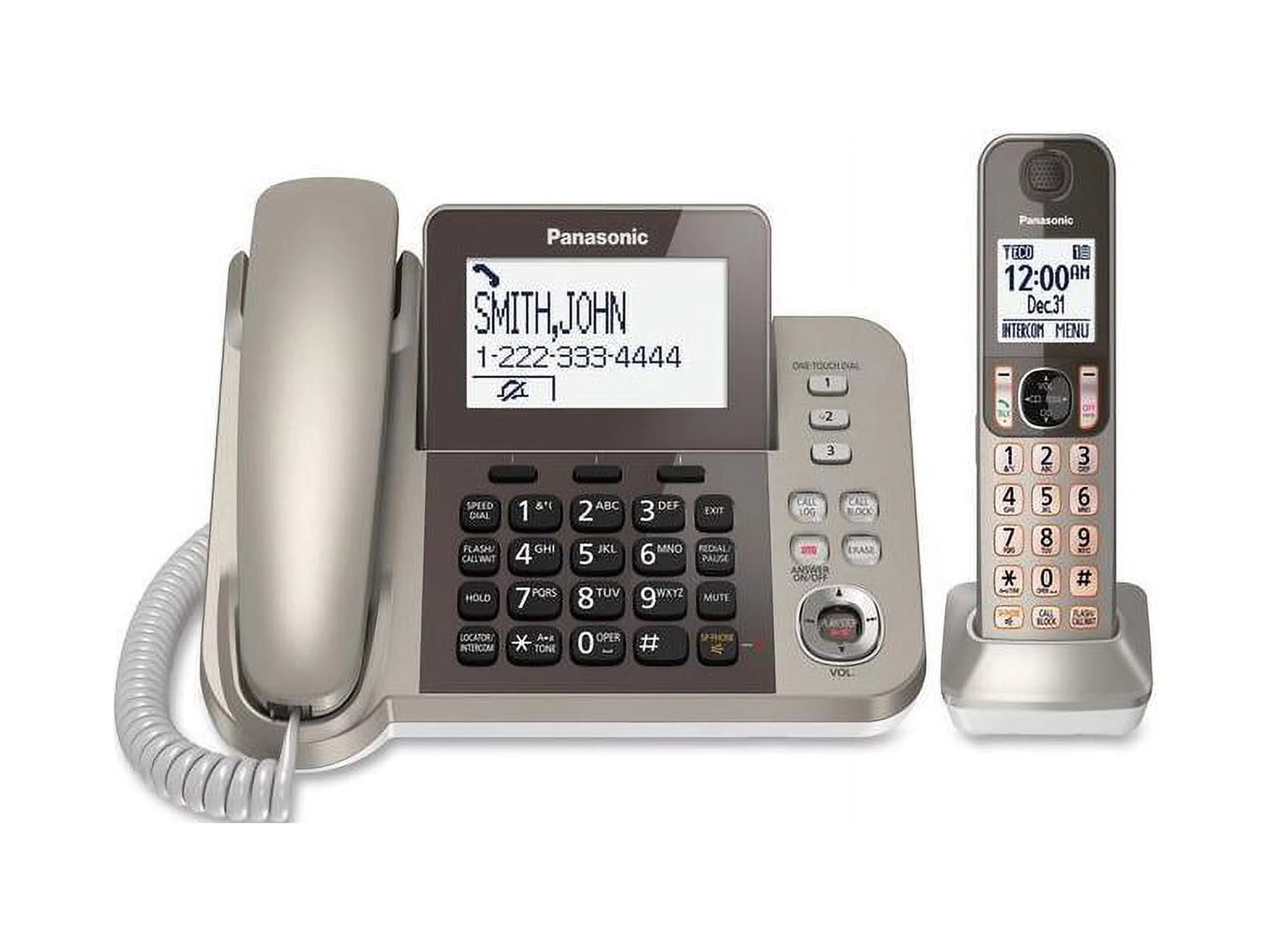 Silver Black Cordless Phone with Speakerphone P69621