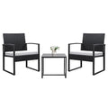 3 Piece Patio Set with Coffee Table and Cushion A379